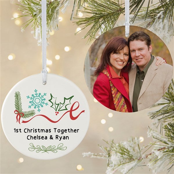 Frosted Love Personalized Ornament - 49258