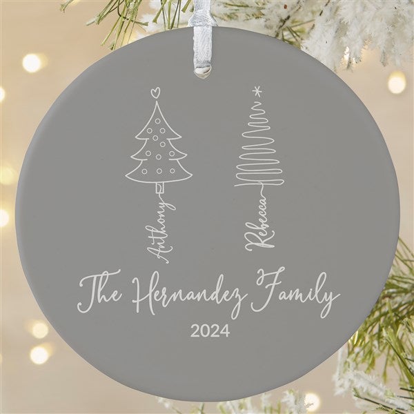 Scripted Christmas Tree Personalized Ornament - 49262