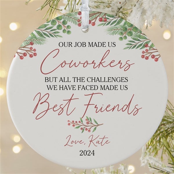 Work Bestie Personalized Ornament - 49264