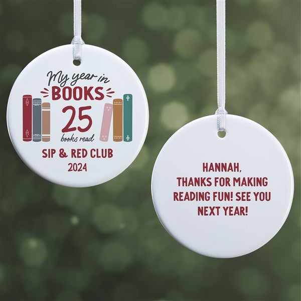 Book Lover Personalized Ornament - 49269