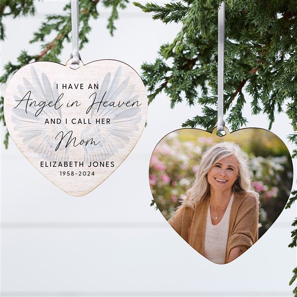 Angel In Heaven Personalized Heart Ornament - 49276