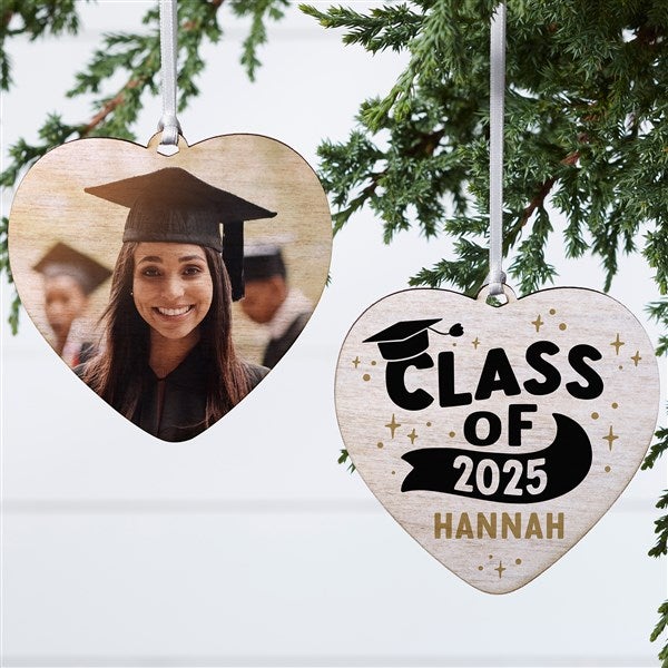 Shining Achievement Personalized Graduation Heart Ornament - 49279