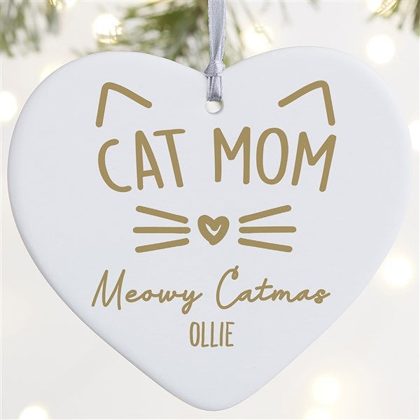 Cat Parent Personalized Heart Ornament - 49280