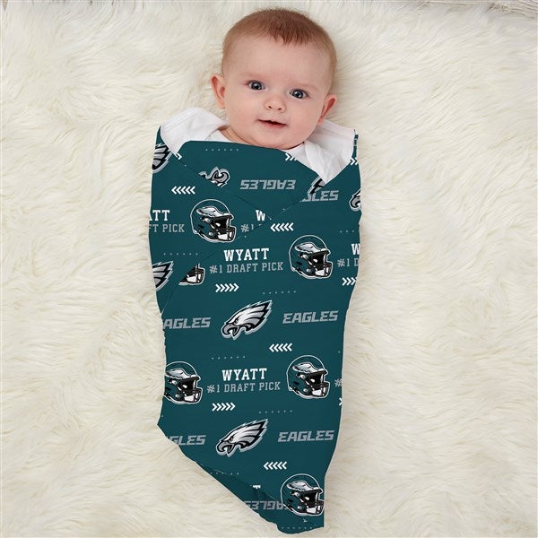 NFL Philadelphia Eagles Personalized Baby Hat & Receiving Blanket Set  - 49283