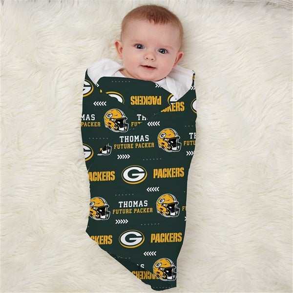 NFL Green Bay Packers Personalized Baby Hat & Receiving Blanket Set  - 49286