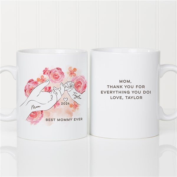 First Mother's Day Loving Hands Personalized 30 oz. Oversized Coffee Mug