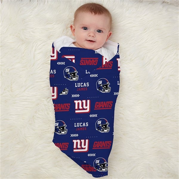 NFL New York Giants Personalized Baby Hat & Receiving Blanket Set  - 49295