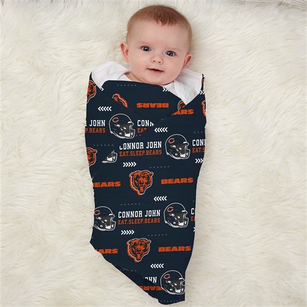 NFL Chicago Bears Personalized Baby Hat & Receiving Blanket Set  - 49298