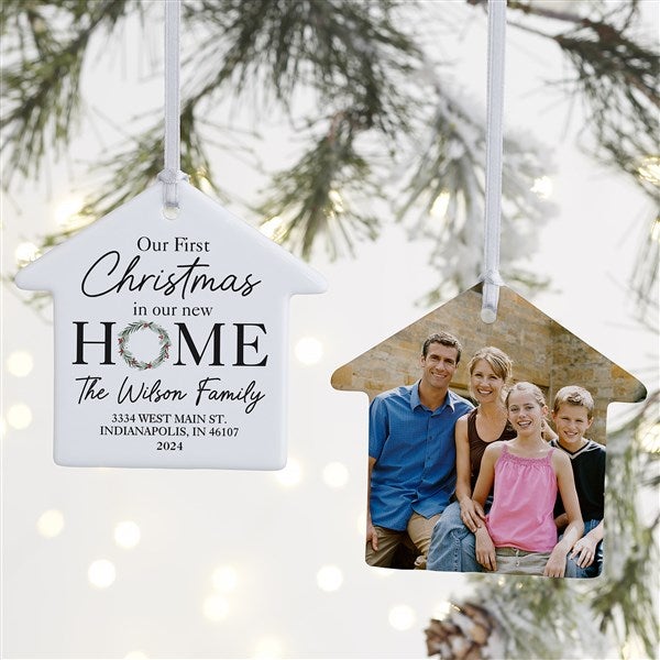 First Christmas In Our Home Personalized House Ornament - 49328