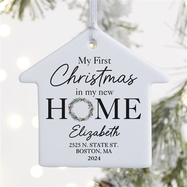 First Christmas In Our Home Personalized House Ornament - 49328