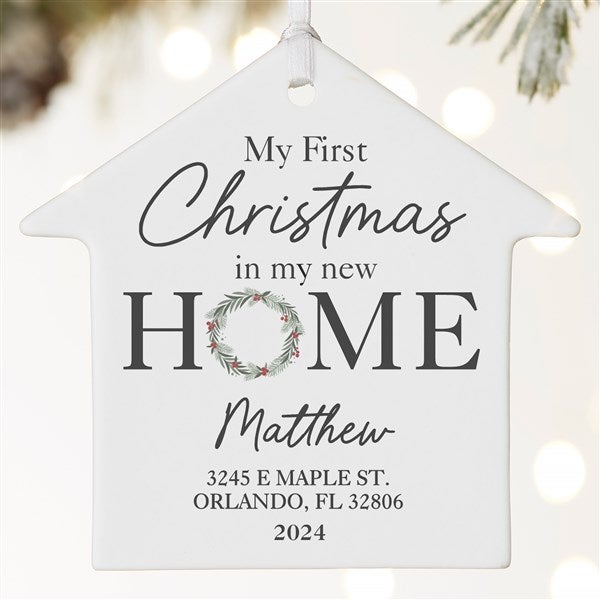 First Christmas In Our Home Personalized House Ornament - 49328