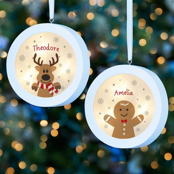 Christmas Characters Personalized LED Light Ornament - 49334