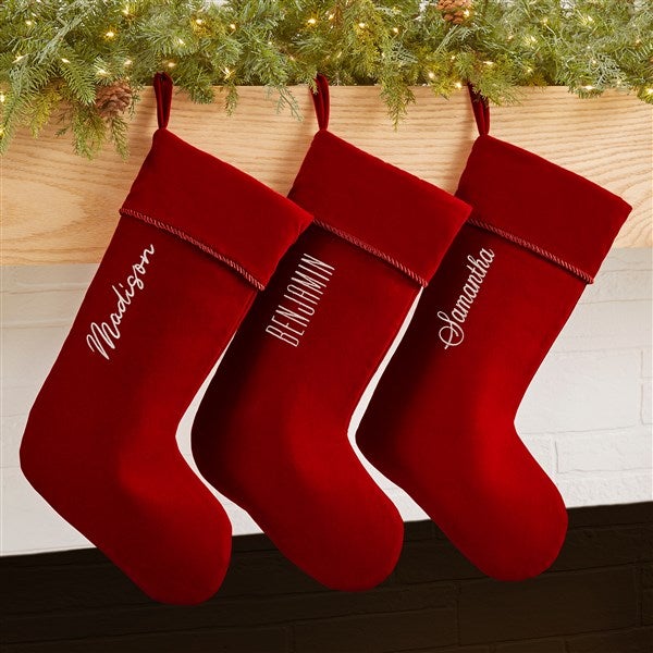 Classic Name Embroidered Christmas Stocking - 49408