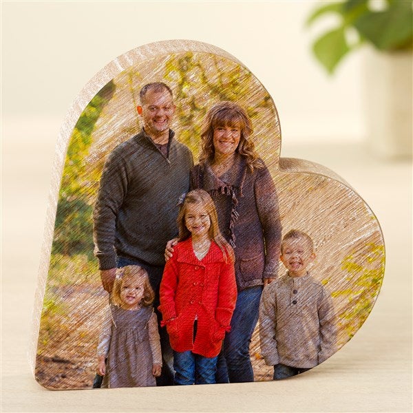 Personalized Photo Wooden Heart Keepsake Gifts - 49432