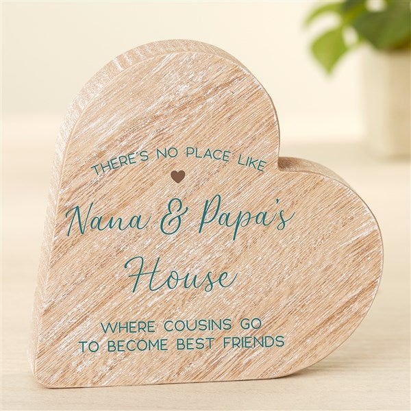 No Place Like Home Personalized Wood Heart Keepsake Gift - 49435