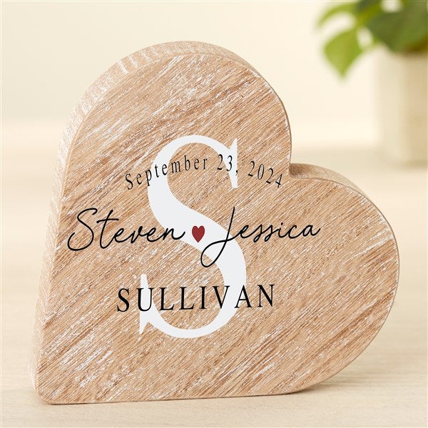 Simply Us Personalized Couples Wooden Heart Keepsake - 49442