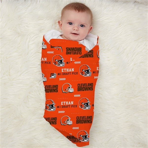 NFL Cleveland Browns Personalized Baby Hat & Receiving Blanket Set  - 49453