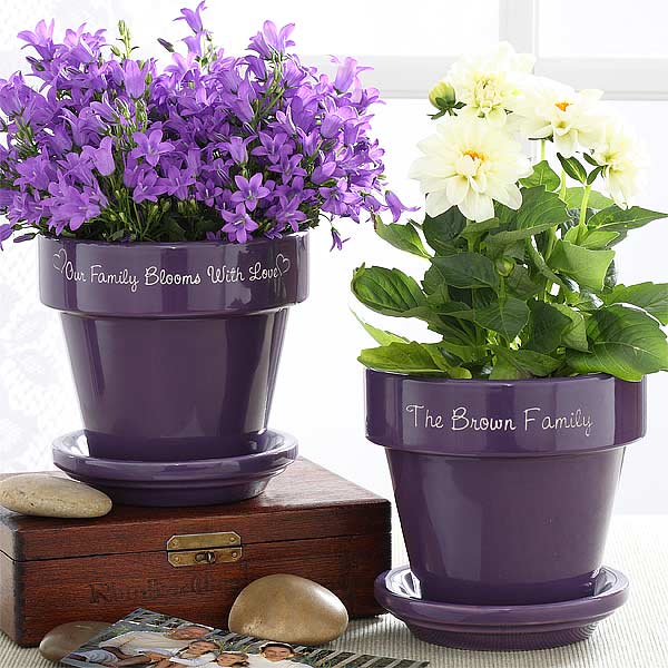 Family Name Personalized Flower Pots - 4948