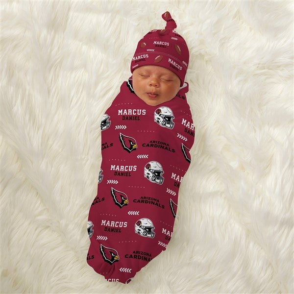 NFL Arizona Cardinals Personalized Baby Hat & Receiving Blanket Set  - 49485