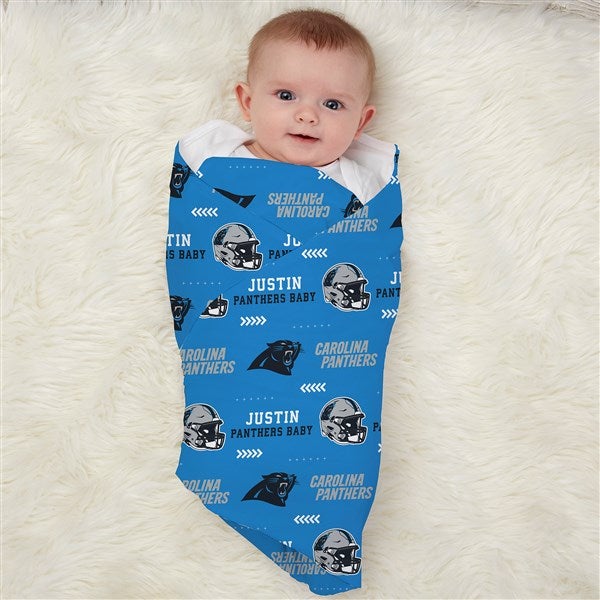 NFL Carolina Panthers Personalized Baby Hat & Receiving Blanket Set  - 49488