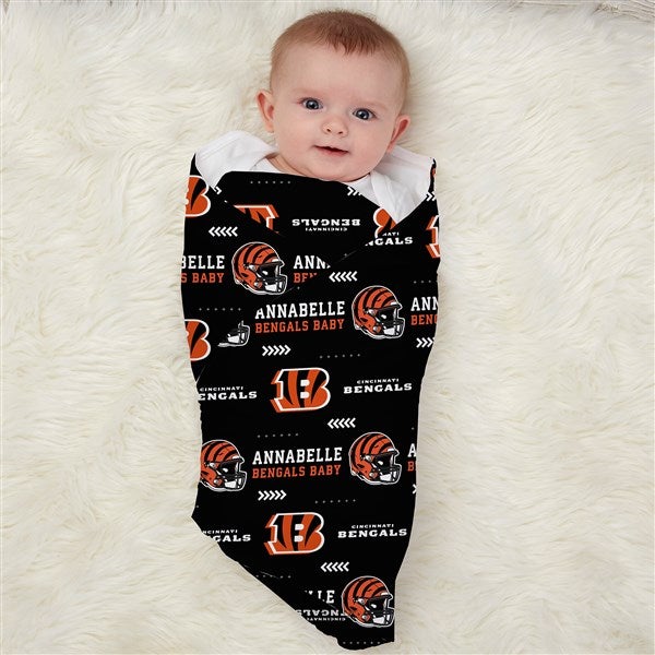 NFL Cincinnati Bengals Personalized Baby Hat & Receiving Blanket Set  - 49489