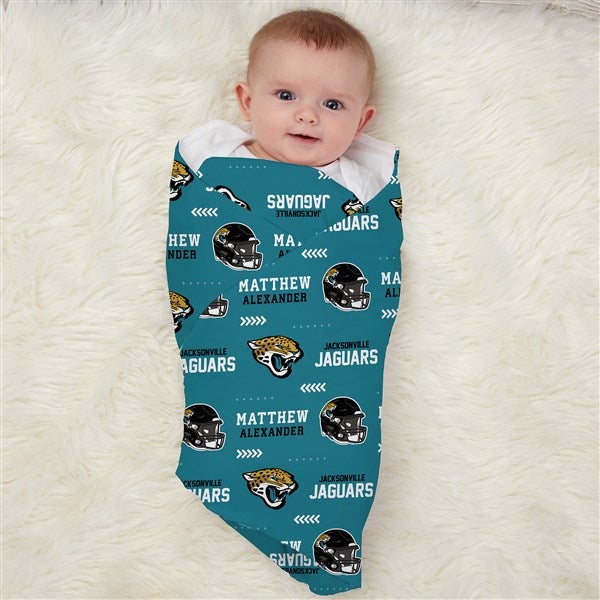 NFL Jacksonville Jaguars Personalized Baby Hat & Receiving Blanket Set  - 49493