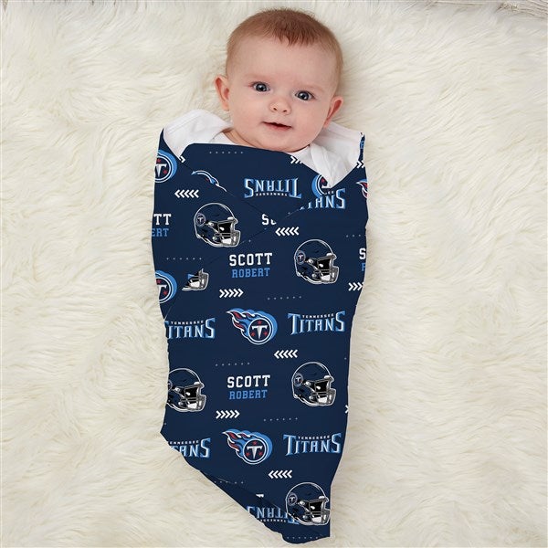 NFL Tennessee Titans Personalized Baby Hat & Receiving Blanket Set  - 49504