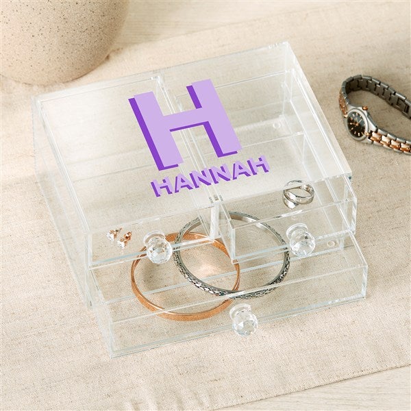 Shadow Name Personalized Acrylic Jewelry Box - 49521