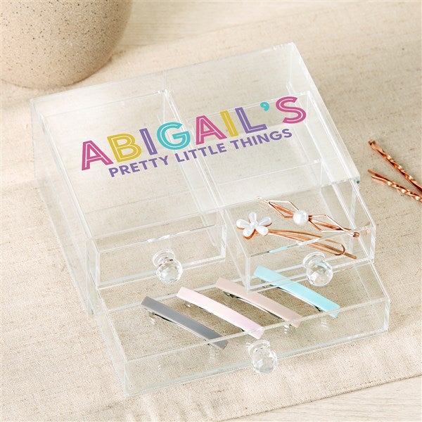 Girl&#39;s Colorful Name Personalized Acrylic Jewelry Box - 49530