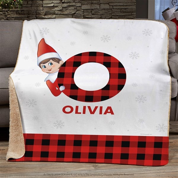 The Elf on the Shelf® Plaid Personalized Blanket - 49570