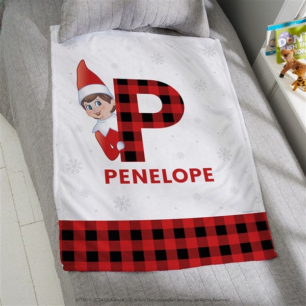 The Elf on the Shelf® Plaid Personalized Blanket - 49570