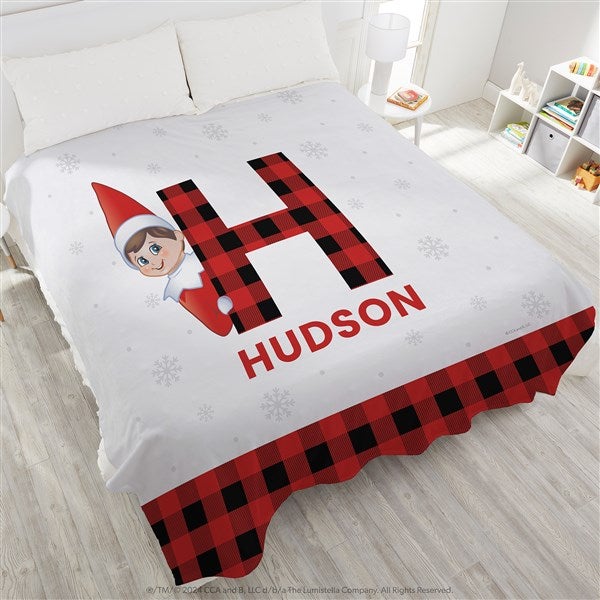 The Elf on the Shelf® Plaid Personalized Blanket - 49570