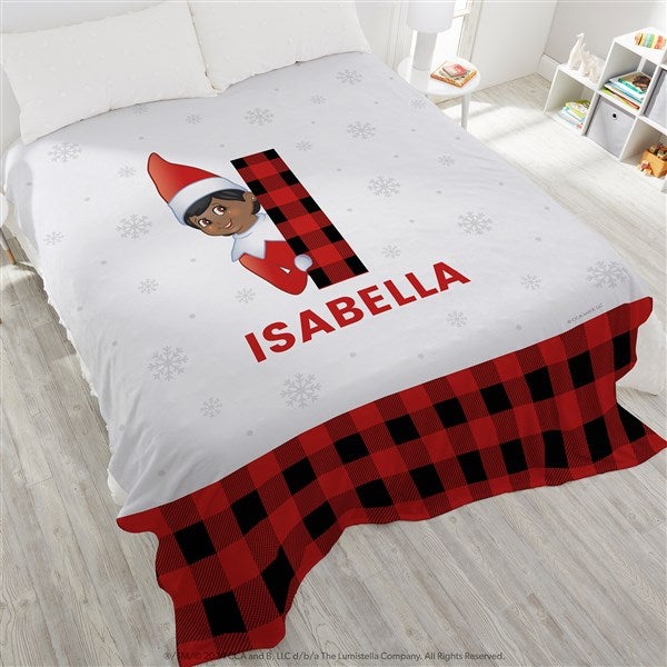 The Elf on the Shelf® Plaid Personalized Blanket - 49570