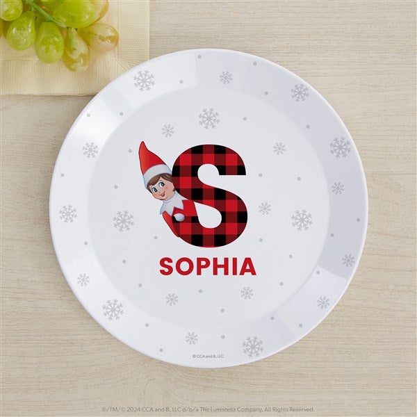 The Elf on the Shelf® Plaid Personalized Kids Dinnerware - 49582