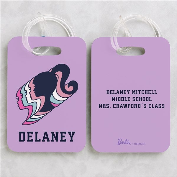 Barbie™ Varsity Collection Personalized 2pc Bag Tag Set - 49648