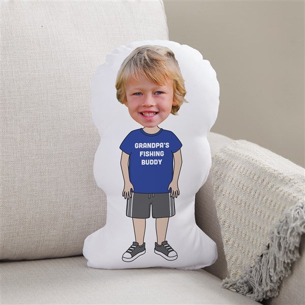 Favorite Kids Personalized Photo Character Throw Pillow  - 49698