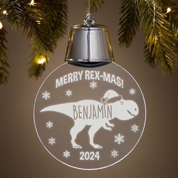 Dinosaur Personalized LED Acrylic Ornament - 49746