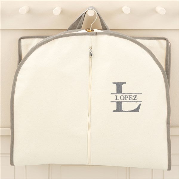 Lavish Last Name Embroidered Canvas Garment Bags - 49761