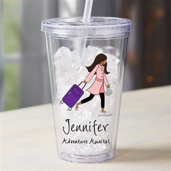 philoSophie's® Travel Personalized 17 oz. Acrylic Insulated Tumbler - 49843