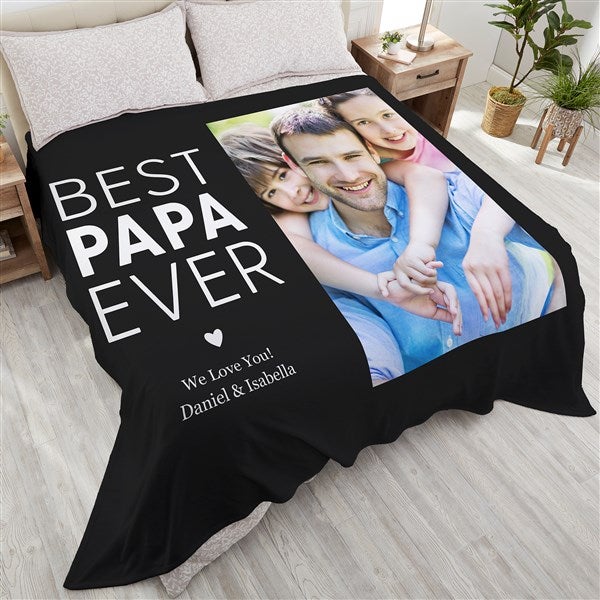 Best Dad Personalized Photo Blankets - 49872