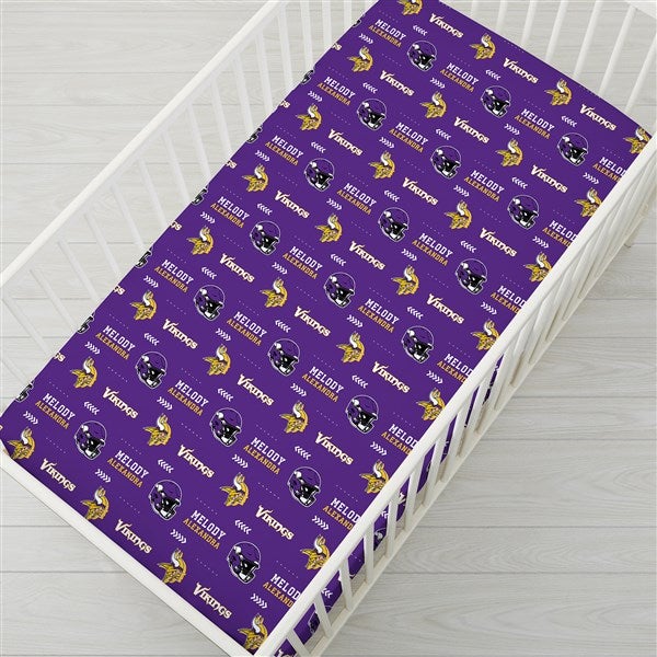 Personalized NFL Baby Crib Sheet - Minnesota Vikings - 49884