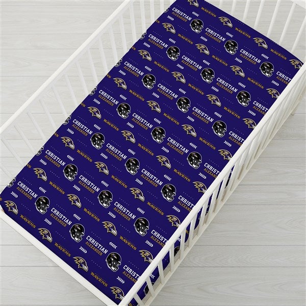 Personalized NFL Baby Crib Sheet - Baltimore Ravens - 49895