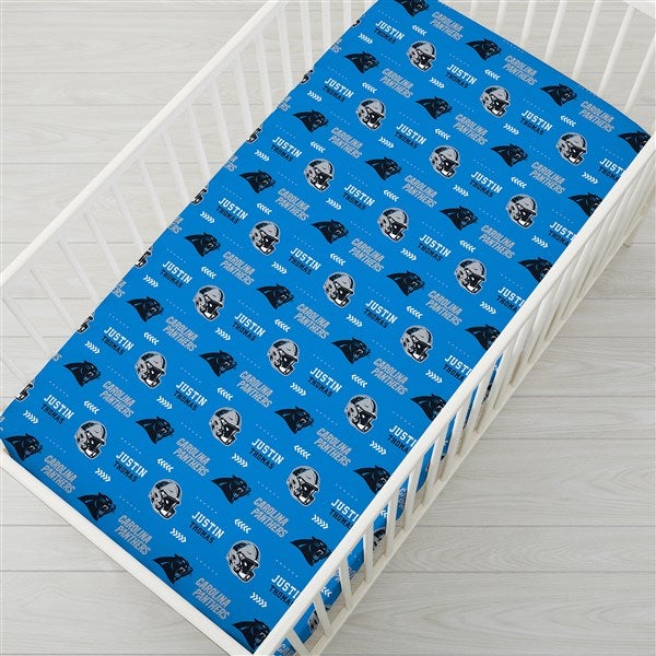 Personalized NFL Baby Crib Sheet - Carolina Panthers - 49898