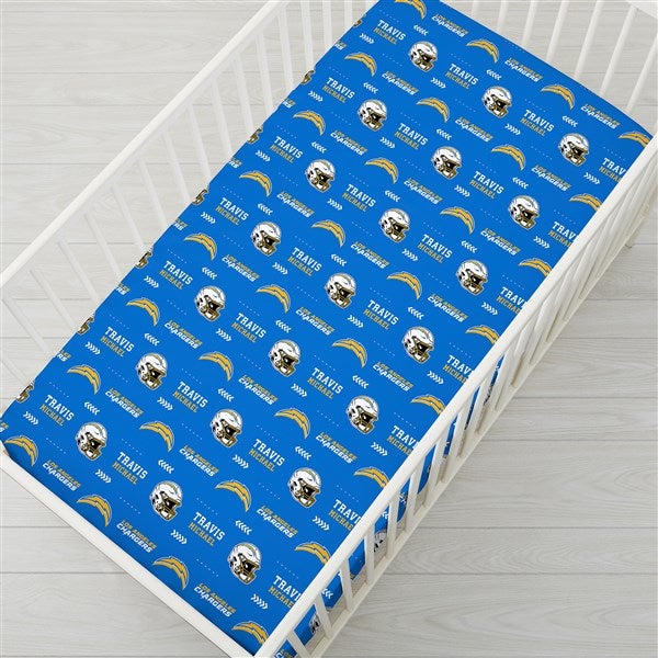 Personalized NFL Baby Crib Sheet - Los Angeles Chargers - 49914