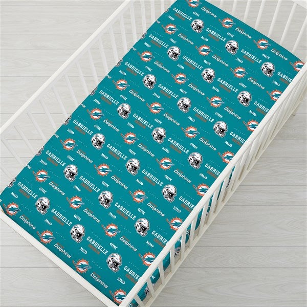 Personalized NFL Baby Crib Sheet - Miami Dolphins - 49916