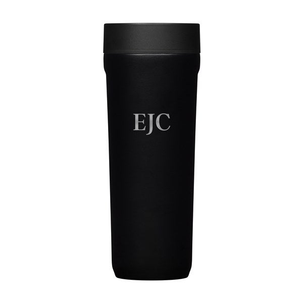 Engraved Corkcicle Monogram 17oz. Commuter Cup in Black Matte - 49938