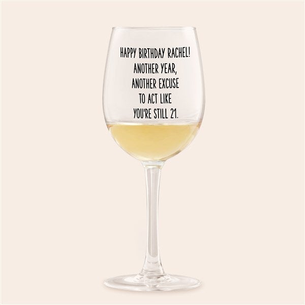 Happy Birthday Personalized Wine Glass Collection - 49980