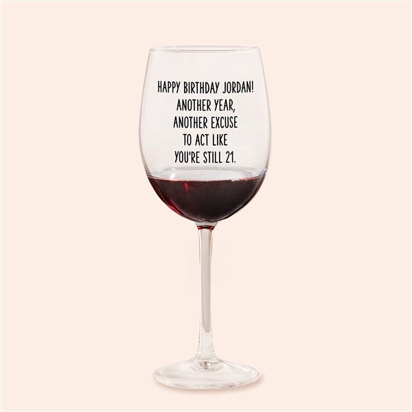 Happy Birthday Personalized Wine Glass Collection - 49980