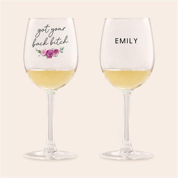 Got Your Back B*tch! Personalized Wine Glass Collection - 49984