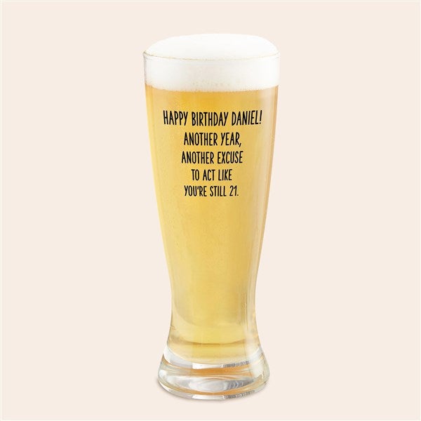 Happy Birthday Personalized Beer Glasses - 49992